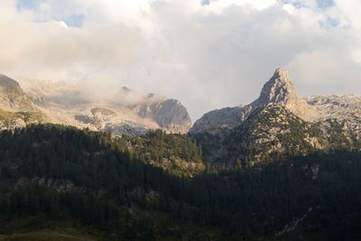 Schottmalhorn mountain at funtensee, kärlingerhaus, berchtesgaden national park in autumn