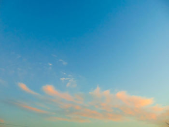 Low angle view of sky at sunset