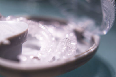 Close-up of ice cream in glass