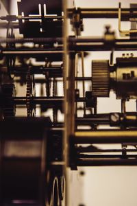 Close-up of machine in factory