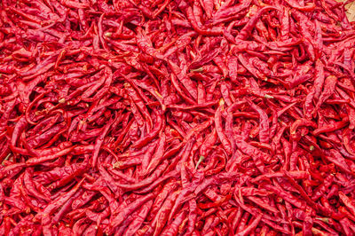 Full frame shot of red chili peppers