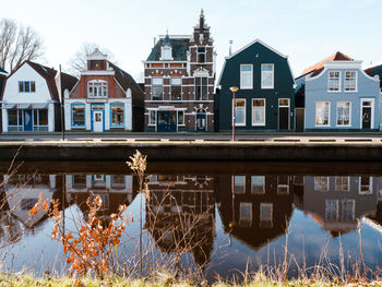 Reflection of built structures in water