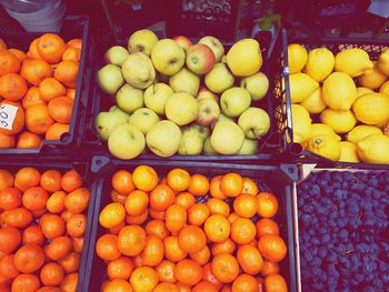 Fruits for sale at market stall