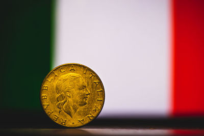 Close-up of coins