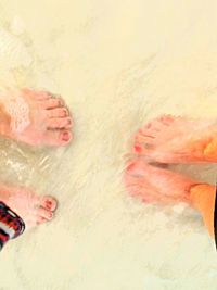 Close-up of human feet