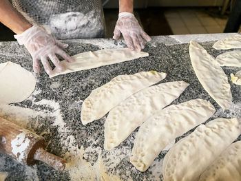 Pasties with chickpeas preparation