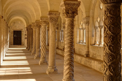 Cloister in the kaiserdom of königslutter am elm in bright sunshine..