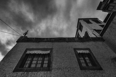 Low angle view of house against sky