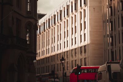 Cars on street in city