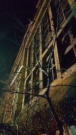 Low angle view of building at night