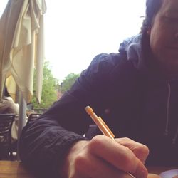 Cropped image of woman holding hands