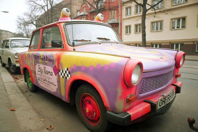 Vintage car on street