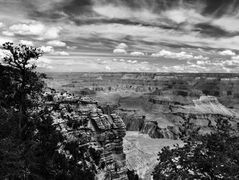 High angle view of landscape against sky