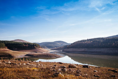 Empty student dam after long drought