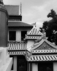 Low angle view of temple against sky