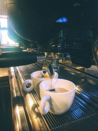 Coffee cup on table