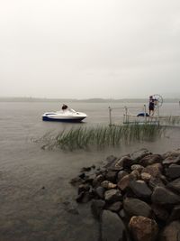 Boats in sea