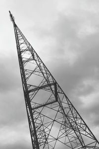Low angle view of metallic structure against sky