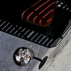 High angle view of food on table