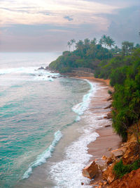 Weligama coastline, sri lanka.