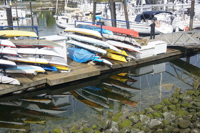 Boats in water