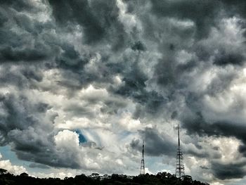 Low angle view of cloudy sky