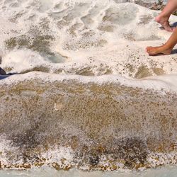 Waves splashing on beach