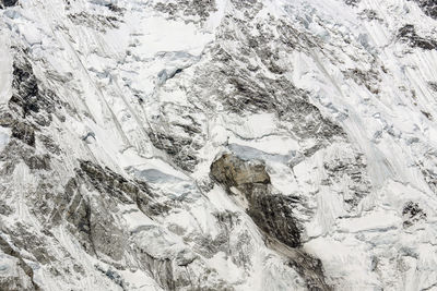 Full frame shot of frozen mountain