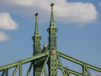 Low angle view of bridge against sky