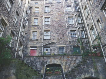 View of elevated walkway in city