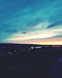 Scenic view of dramatic sky during sunset