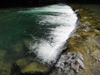 Close-up of cascading water