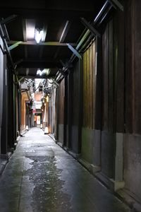 Empty corridor of building