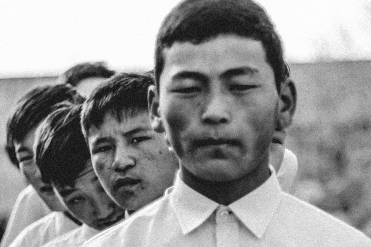 headshot, portrait, child, childhood, boys, males, men, group of people, looking at camera, togetherness, family, people, close-up, offspring, bonding, real people, focus on foreground, front view, sister, innocence, teenager