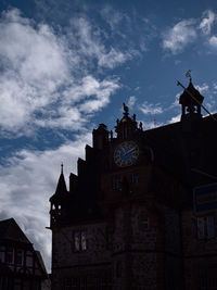 Low angle view of buildings against sky