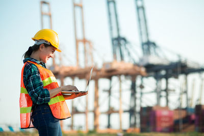 Man working at construction site