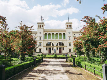 View of historic building against cloudy sky