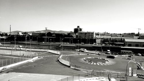 View of city against clear sky