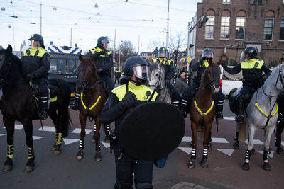 Group of people in city