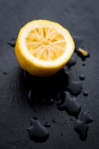 High angle view of fruit on table