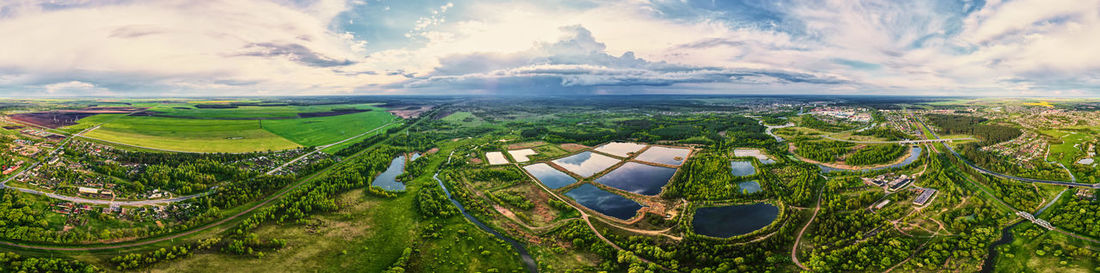 Panoramic view of landscape against sky