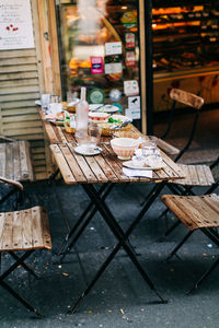 Table and chairs at store