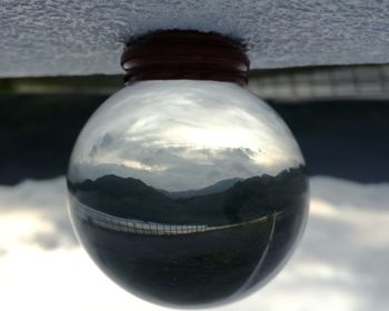 Close-up of ball against the sky