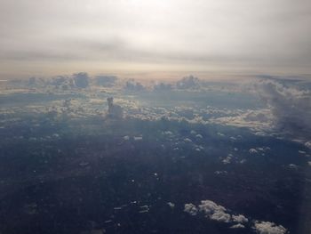 High angle view of cityscape against sky