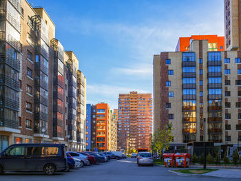 Residential quarters. city development. summer shooting.