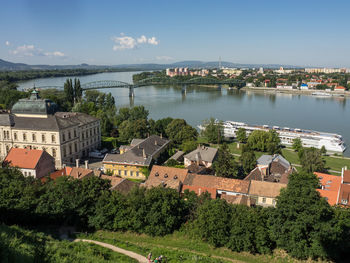 Esztergom at the danube river