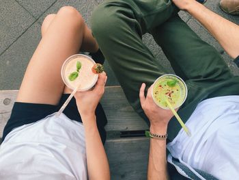 People holding drinks