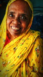 Portrait of smiling senior woman at home 