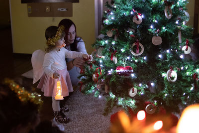 View of christmas tree