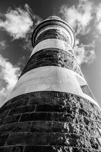 Low angle view of tower against sky